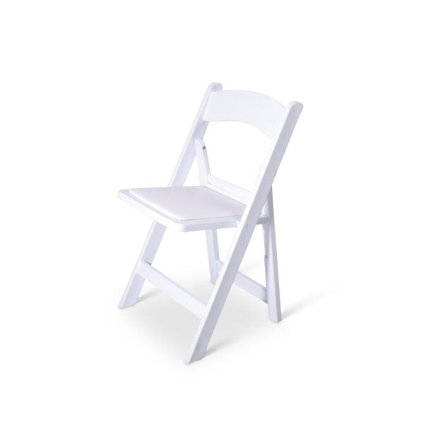 Onbevredigend leren voetstuk Klapstoel Wedding Chair wit huren Haarlem - Kennemer Partyverhuur